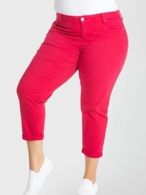 SLINK Boyfriend Cropped Jeans in Poppy